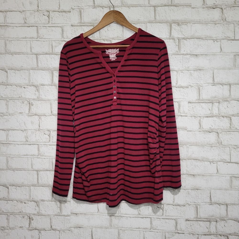 Great Expectations Maternity long sleeve stripe top